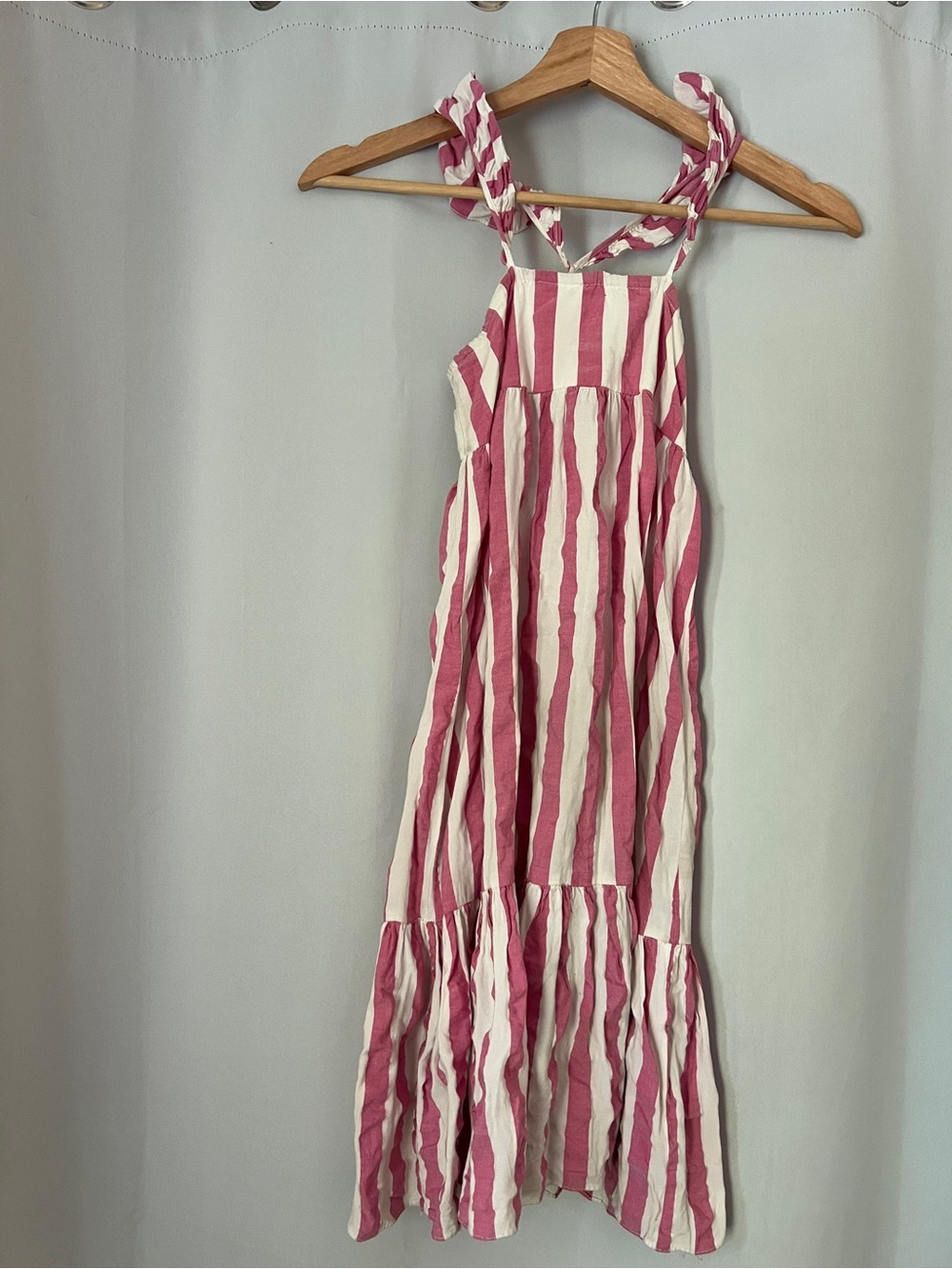Zara Pink and White Striped Girls Sundress